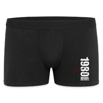 45. Geburtstag Original Oktober Jahrgang 1980 - Männer Boxer Shorts - Schwarz - Vorne