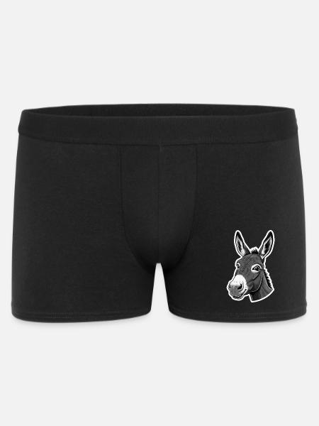 Curious Donkey – Charming & Funny - Men's Boxer Shorts - black