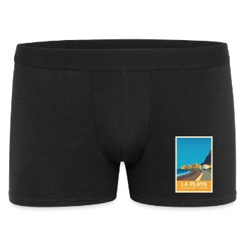 La Playa Poster Valle Gran Rey - Men's Boxer Shorts - black - Front