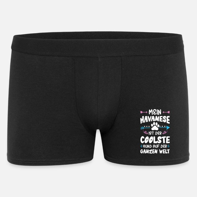 havanese hund spruch - Männer Boxer Shorts - Schwarz