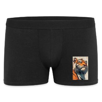 Illustration of a tiger - Boxer Homme - noir - Devant