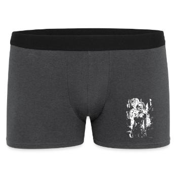 Skull Face Urbanheld - Männer Boxer Shorts - Anthrazit - Vorne