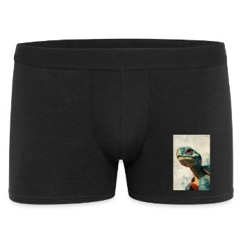 Illustration of a turtle - Men's Boxer Shorts - black - Front