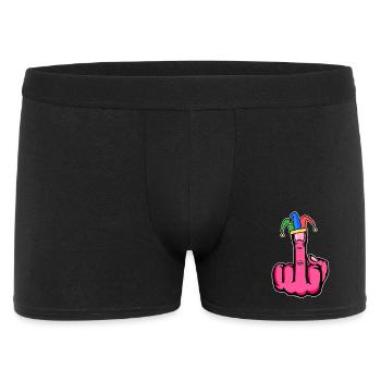 Mittelfinger Stingerfinger Karneval - Männer Boxer Shorts - Schwarz - Vorne