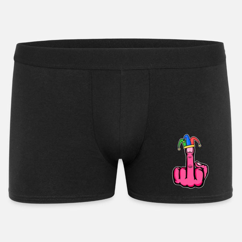 Mittelfinger Stingerfinger Karneval - Männer Boxer Shorts - Schwarz