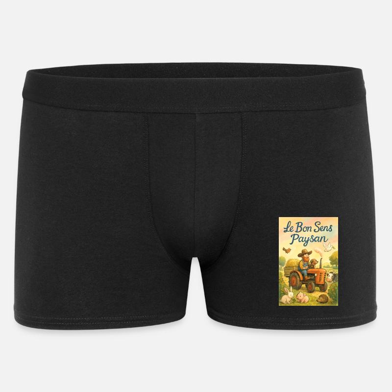 Bäuerlicher gesunder Menschenverstand - Männer Boxer Shorts - Schwarz