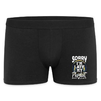 Désolé, je suis en retard. - Boxer Homme - noir - Devant