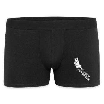 Respect for Bikers - Biker greeting for motorcyclists - Men's Boxer Shorts - black - Front