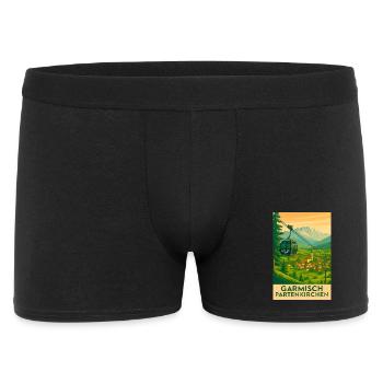 Garmisch Mountain Panorama Gondola - Men's Boxer Shorts - black - Front