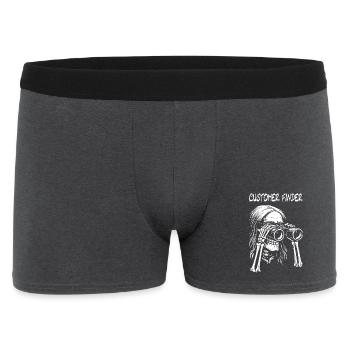 Customer Finder Skeleton Binoculars Rock Design - Men's Boxer Shorts - charcoal grey - Front