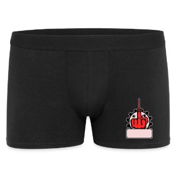 Va te faire foutre Conception de la perceuse - Plaque rouge avec le nom rouge - Boxer Homme - noir - Devant