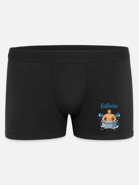 Eisbader Muskelmann im Eisbad - Men's Boxer Shorts - black