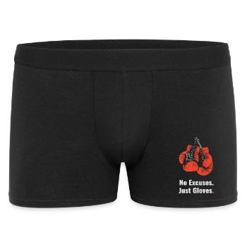 No Excuses Just Gloves – Boxing Style - Men's Boxer Shorts - black - Front