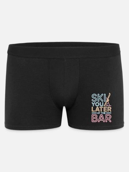 Ski You Later At The Bar Skifahren Apres Ski Bar - Männer Boxer Shorts - Schwarz