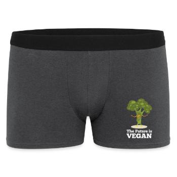 L’avenir est végane - Boxer Homme - charbon - Devant