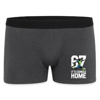 67 – Soccer - Men's Boxer Shorts - charcoal grey - Front