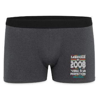 2008 – Hergestellt – Perfekt gereift - Männer Boxer Shorts - Anthrazit - Vorne