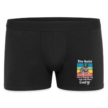 Blue Heeler High Energy Dog Design - Männer Boxer Shorts - Schwarz - Vorne