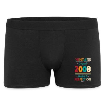 2008 – Vintage – Aged to perfection - Men's Boxer Shorts - black - Front