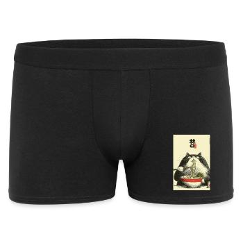 Ramen Cat Ukiyoe Style - Men's Boxer Shorts - black - Front