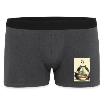 Ramen Cat Ukiyoe Style - Boxer Homme - charbon - Devant