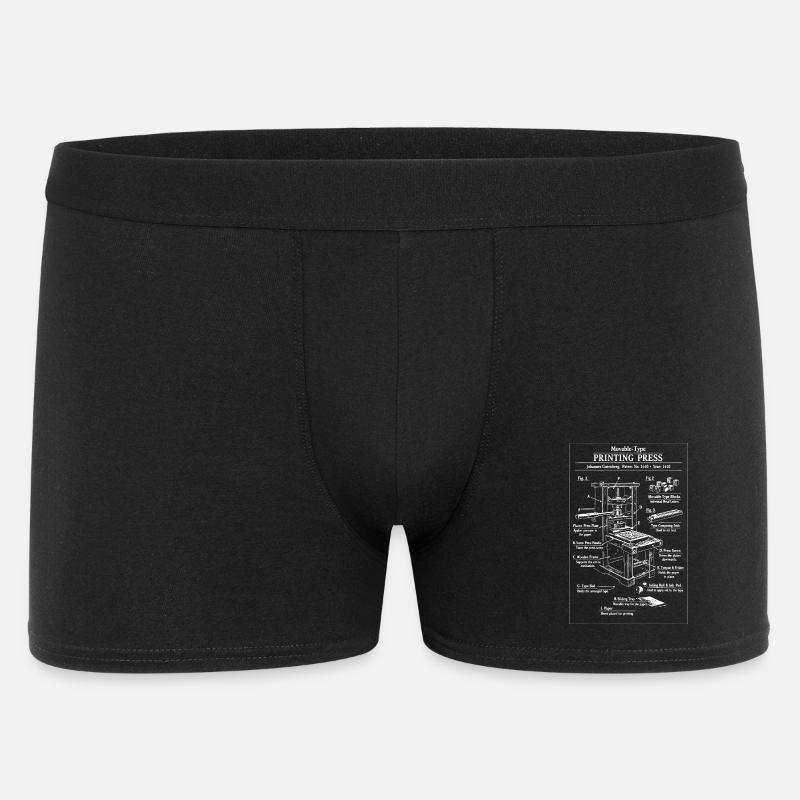 Plan d’impression classique - Boxer Homme - noir