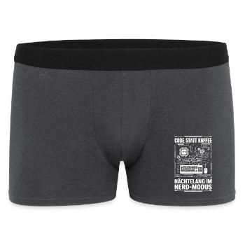 Code instead of coffee nerd mode - Men's Boxer Shorts - charcoal grey - Front