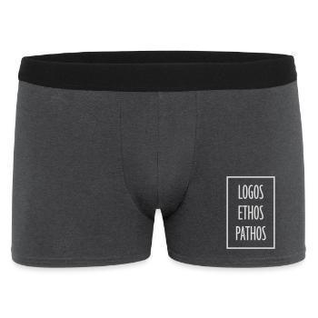 Logos Ethos Pathos Rhetoric Philosophy Student - Men's Boxer Shorts - charcoal grey - Front