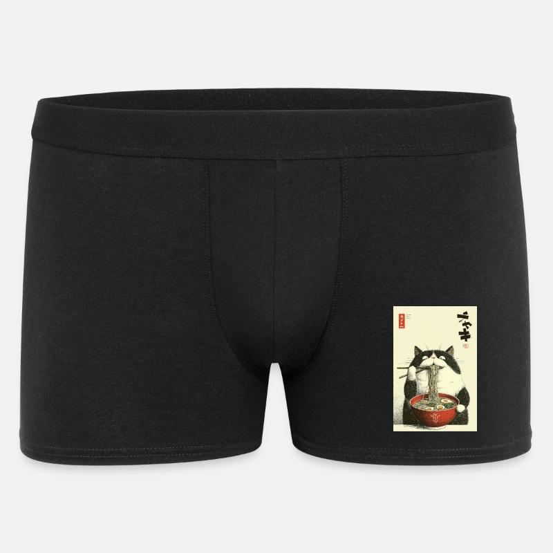 Neko Noodle Joy - Männer Boxer Shorts - Schwarz