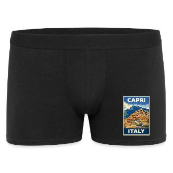 Capri Italie – Affiche de voyage vintage en Méditerranée - Boxer Homme - noir - Devant