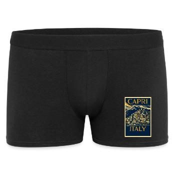Capri Italie – Affiche vintage marine et or Art déco - Boxer Homme - noir - Devant