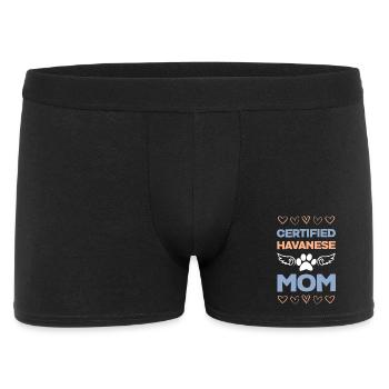 Certified Havanese Mom - Männer Boxer Shorts - Schwarz - Vorne