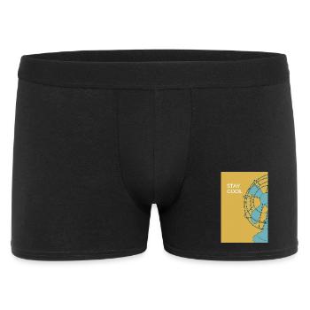 Stay Cool – Modernes Ventilator Poster - Männer Boxer Shorts - Schwarz - Vorne