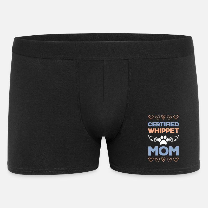 Zertifizierte Whippet Mama - Männer Boxer Shorts - Schwarz