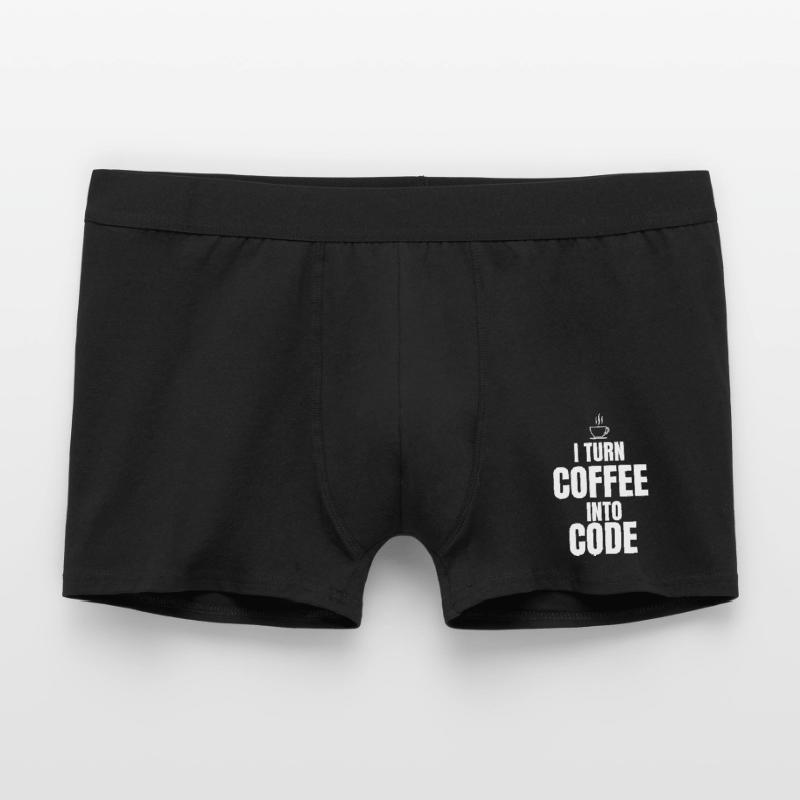 Je transforme le café en code Boxer Homme