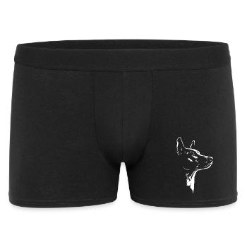 Basenji Silhouette Hunde Hund Wilsigns - Männer Boxer Shorts - Schwarz - Vorne