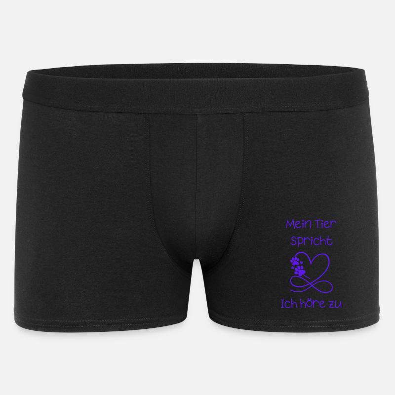 Mein_Tier_spricht - Männer Boxer Shorts - Schwarz