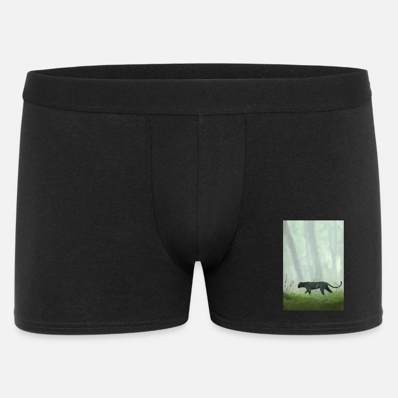 Panthère de la jungle rétro en pixel art - Boxer Homme - noir