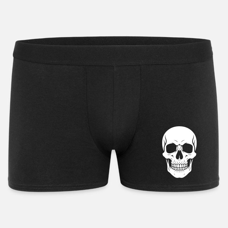 Totenkopf Silhouette Grafik - Männer Boxer Shorts - Schwarz