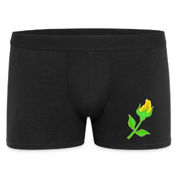 Rose in Yellow - Men's Boxer Shorts - black - Front