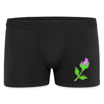 Rose in a purple shade - Men's Boxer Shorts - black - Front