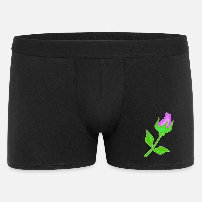 Rose dans une teinte violette - Boxer Homme - noir