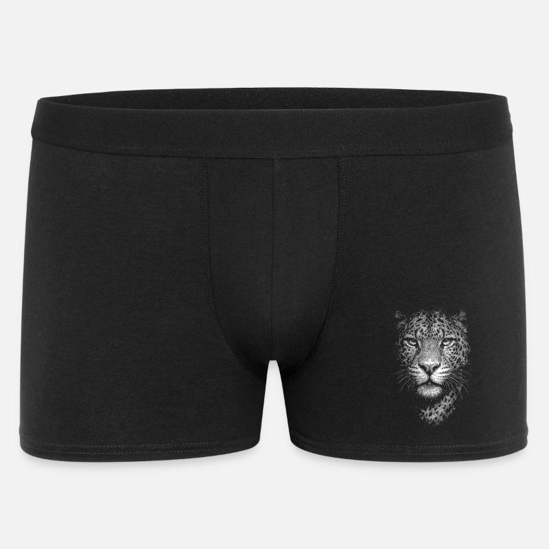 Leopard - Männer Boxer Shorts - Schwarz