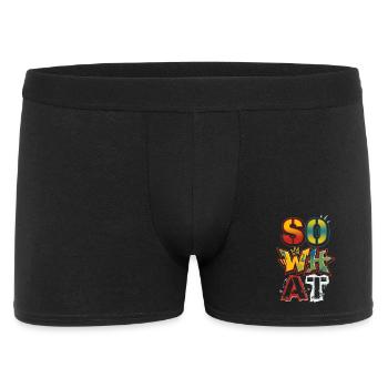 Art de rue graffiti « Et alors » – Déclaration - Boxer Homme - noir - Devant