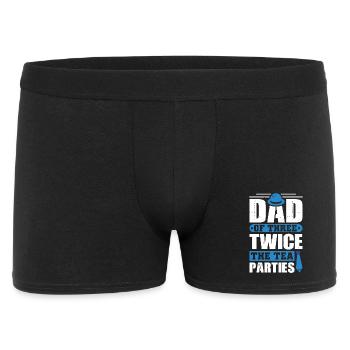 Père, père de trois filles et filles - Boxer Homme - noir - Devant