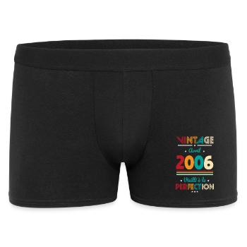 20-jähriges Jubiläum – Vintage – April 2006 - Männer Boxer Shorts - Schwarz - Vorne
