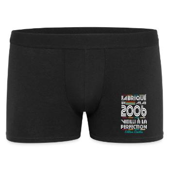 20-jähriges Jubiläum – Hergestellt im Mai 2006 - Männer Boxer Shorts - Schwarz - Vorne
