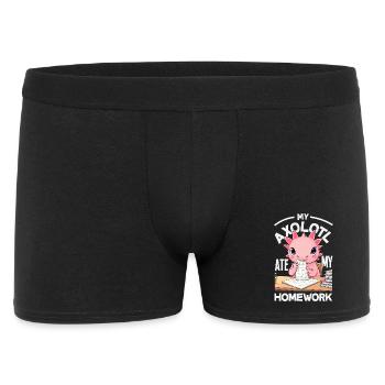 Mignon Axolotl Kawaii Amoureux des Axolotls - Boxer Homme - noir - Devant