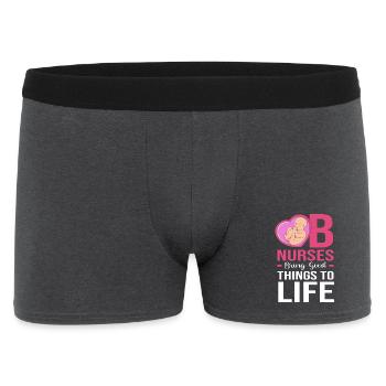 Nurse Pregnancy Hospital - Men's Boxer Shorts - charcoal grey - Front
