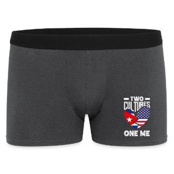 Cuba Pride & Home - Design du drapeau de Cuba - Boxer Homme - charbon - Devant